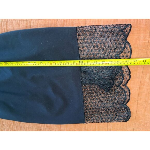NWT Yoana Baraschi Black Sleeveless Lace Hem  Women's Midi Dress Size Small - Picture 8 of 9